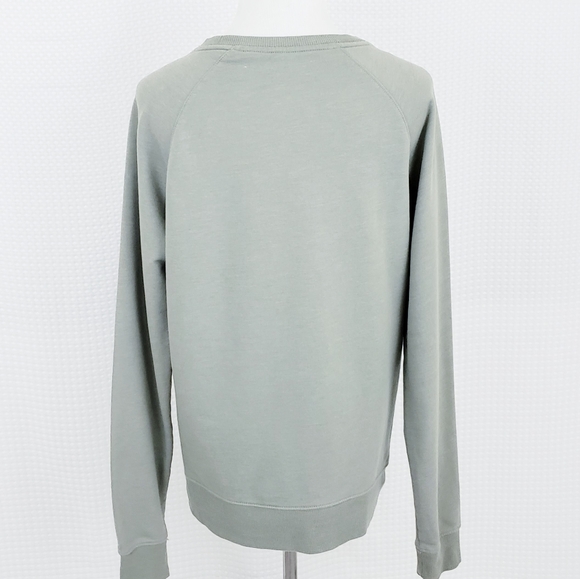 Columbia Graphic Sweatshirt Olive Green Live The Journey size Medium Lightweight - Picture 4 of 5